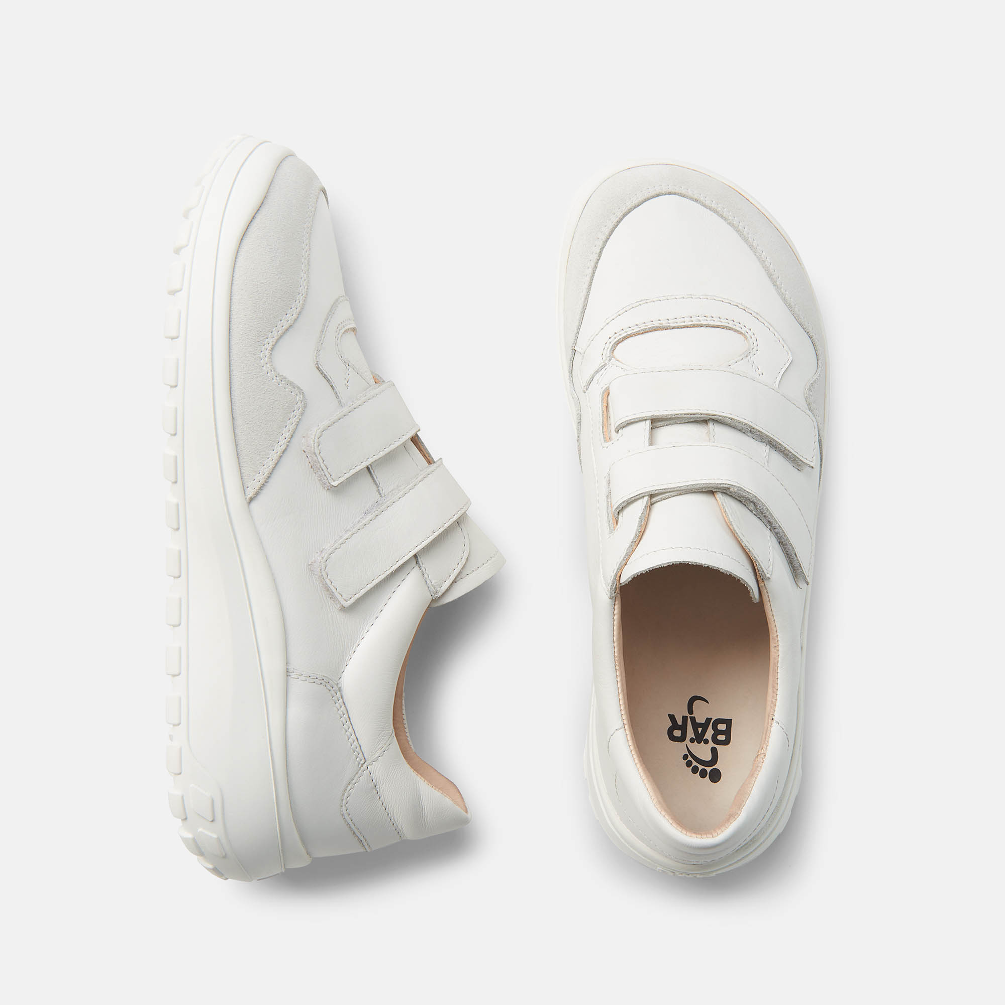 BÄR Schuhe Herrenschuhe Freizeitschuhe Jori weiß Rindnappaleder, Rindveloursleder Ansicht von oben