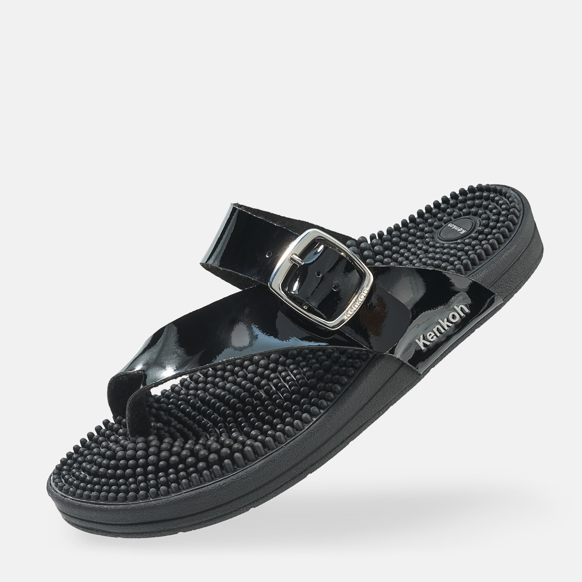 BÄR Schuhe Damenschuhe Hausschuhe Kenkoh Massage-Sandalen Damen schwarz Synthetisches Leder Produktbild