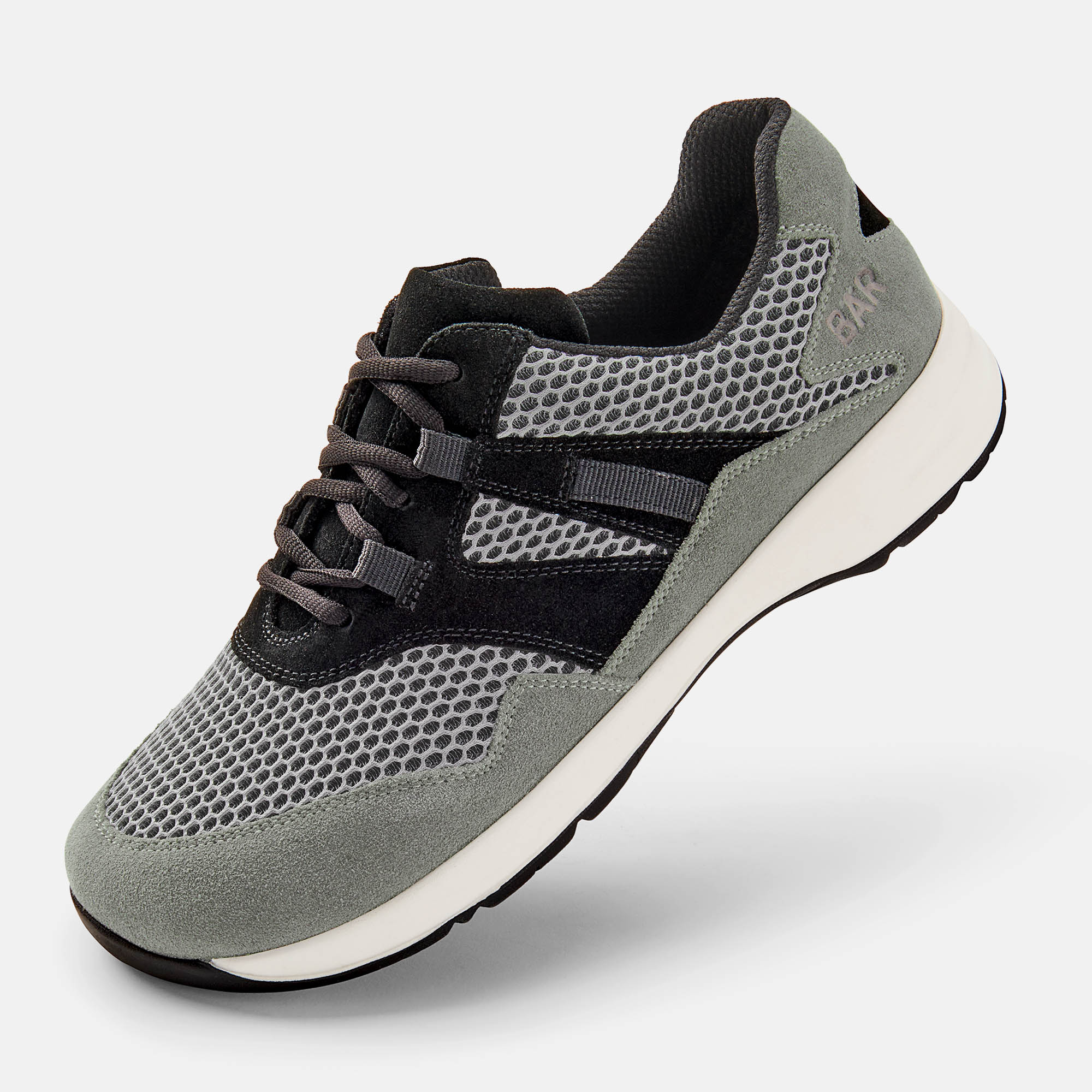 BÄR Schuhe Unisexschuhe Laufschuhe Easyrun grau/schwarz Rindveloursleder, Textil Produktbild