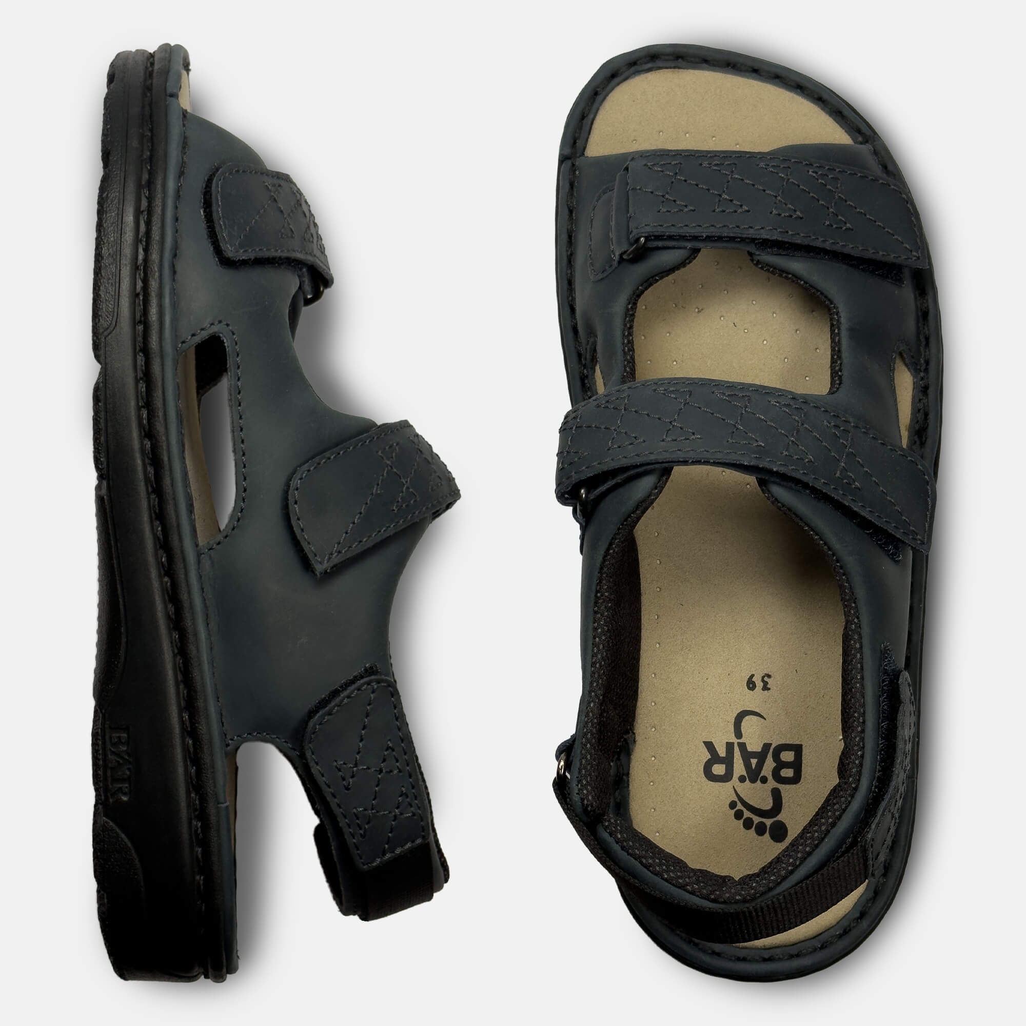 BÄR Schuhe Damenschuhe Freizeitschuhe Tina dunkelblau Rindnappaleder gefettet Ansicht von oben