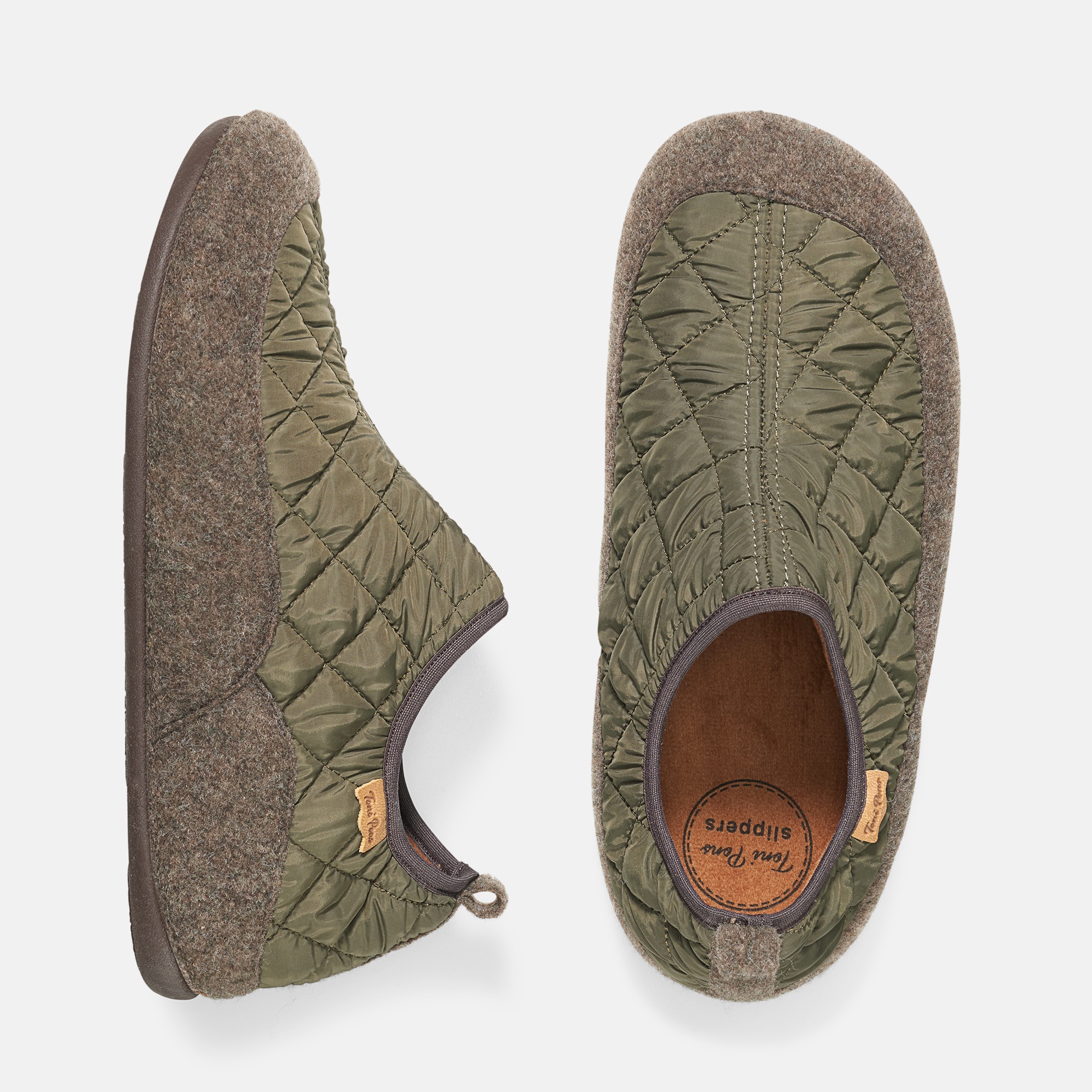 BÄR Schuhe Unisexschuhe Hausschuhe Nil khaki 100% Polyester Ansicht von oben