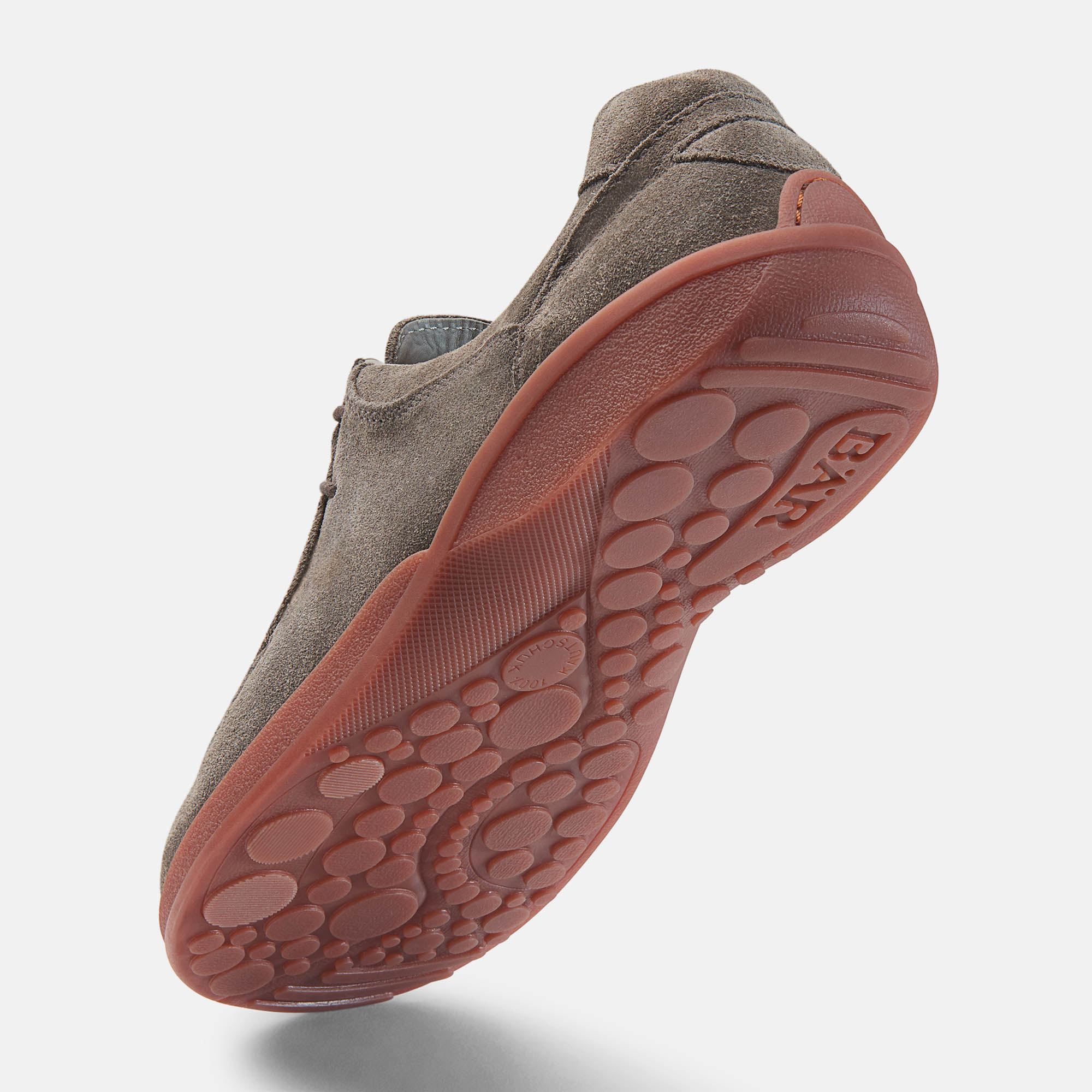 BÄR Schuhe Herrenschuhe Freizeitschuhe Agnello graubraun Rindveloursleder Seitenansicht