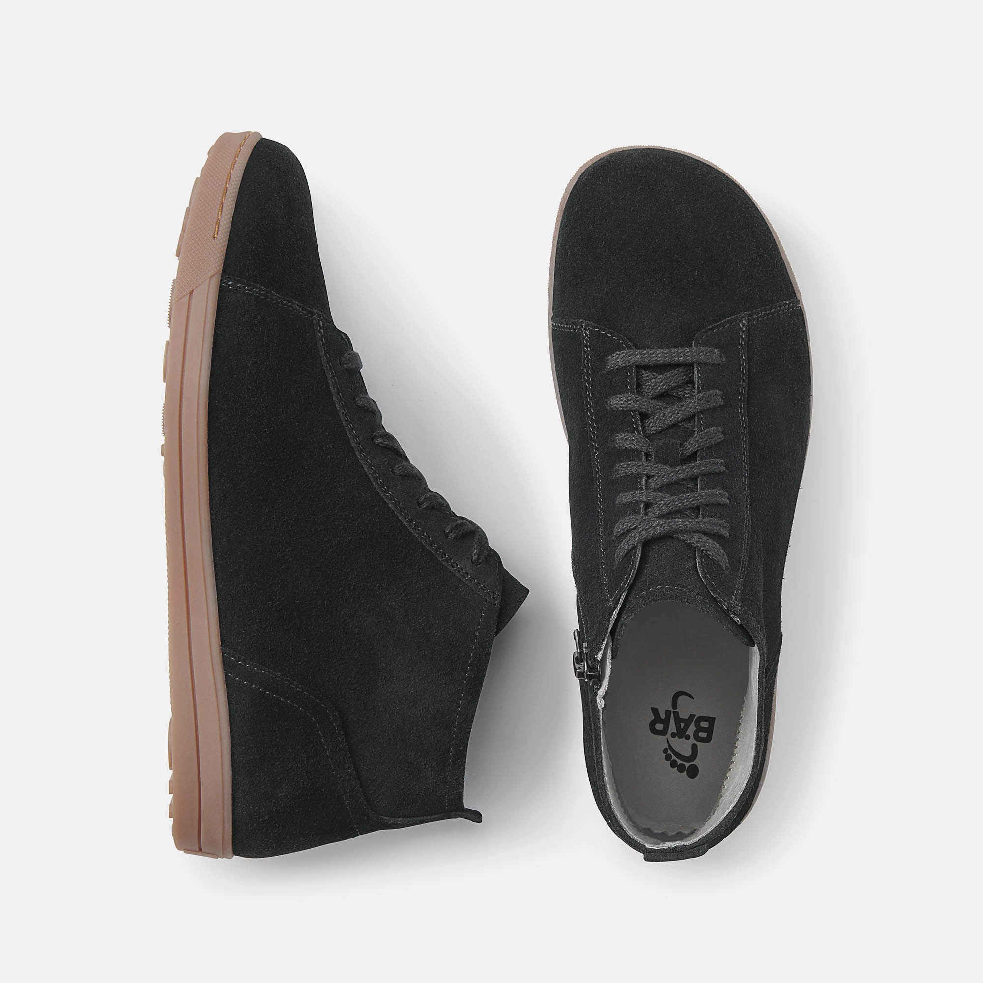 BÄR Schuhe Damenschuhe Freizeitschuhe Anne schwarz Kalbveloursleder Ansicht von oben