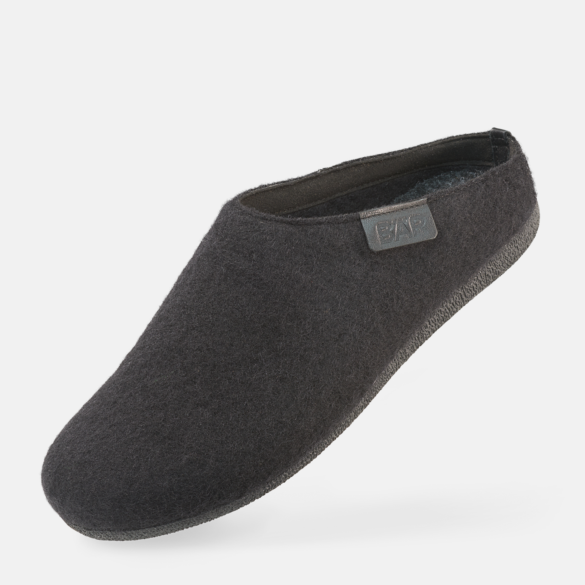 BÄR Schuhe Unisexschuhe Hausschuhe Hugo schwarz 75% Wolle, 25% Polyamid Produktbild