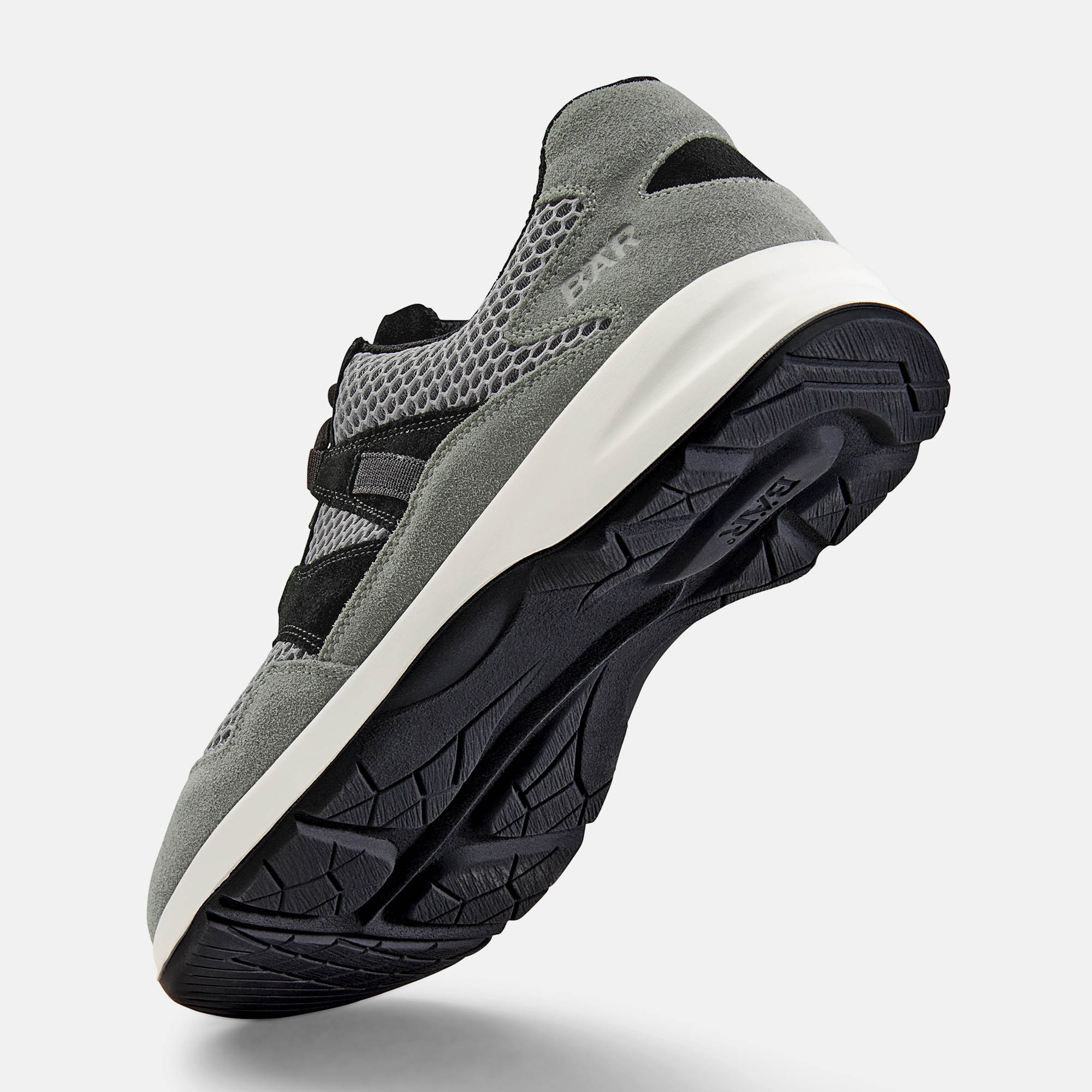 BÄR Schuhe Unisexschuhe Laufschuhe Easyrun grau/schwarz Rindveloursleder, Textil Seitenansicht