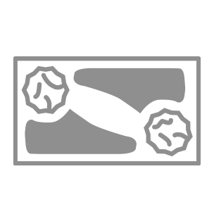 Illustration eines rechteckigen Designs mit zwei kreisförmigen Elementen