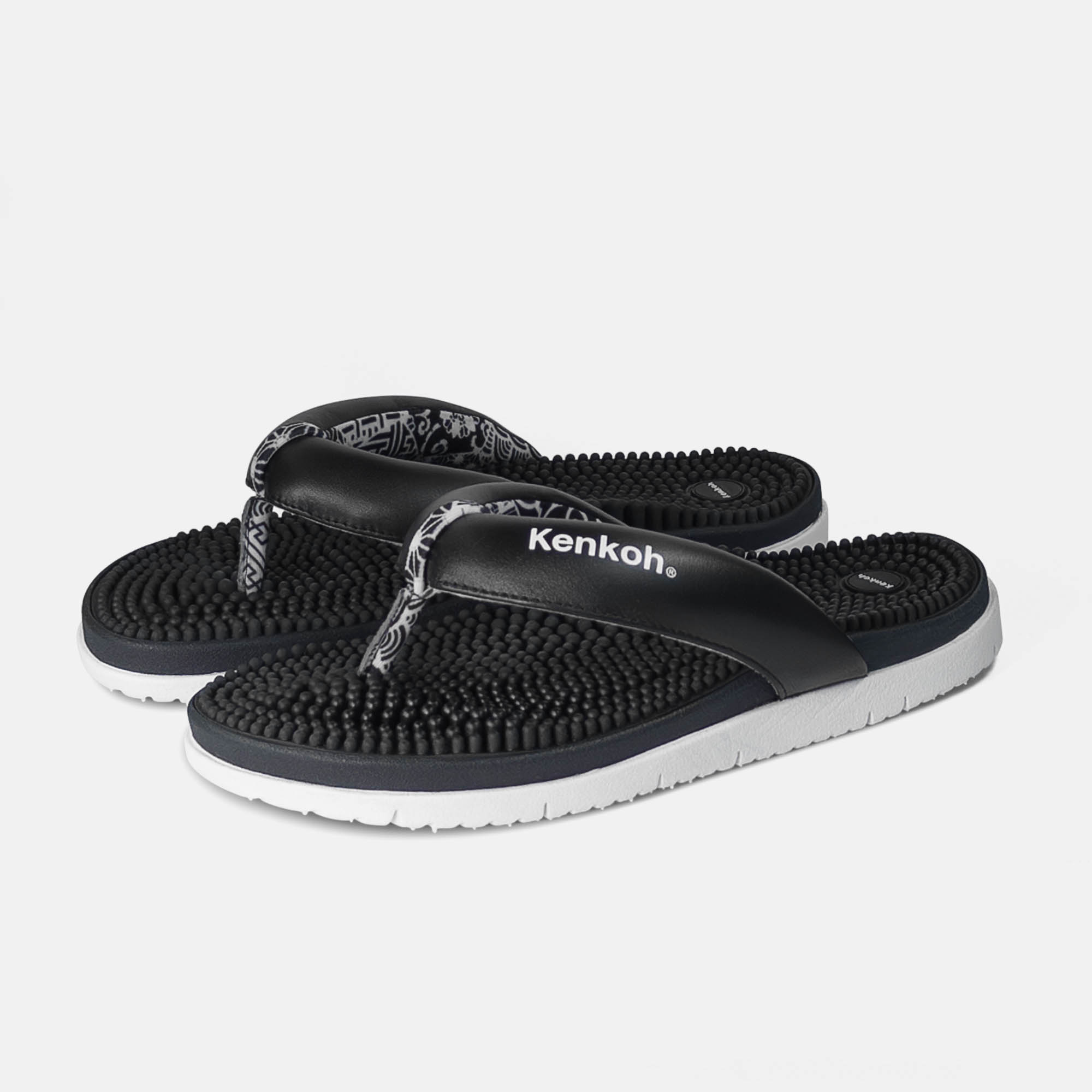 BÄR Schuhe Unisexschuhe Freizeitschuhe Fuwa Flip Flop Kenkoh Massage-Sandale schwarz Rindleder Hauptbild