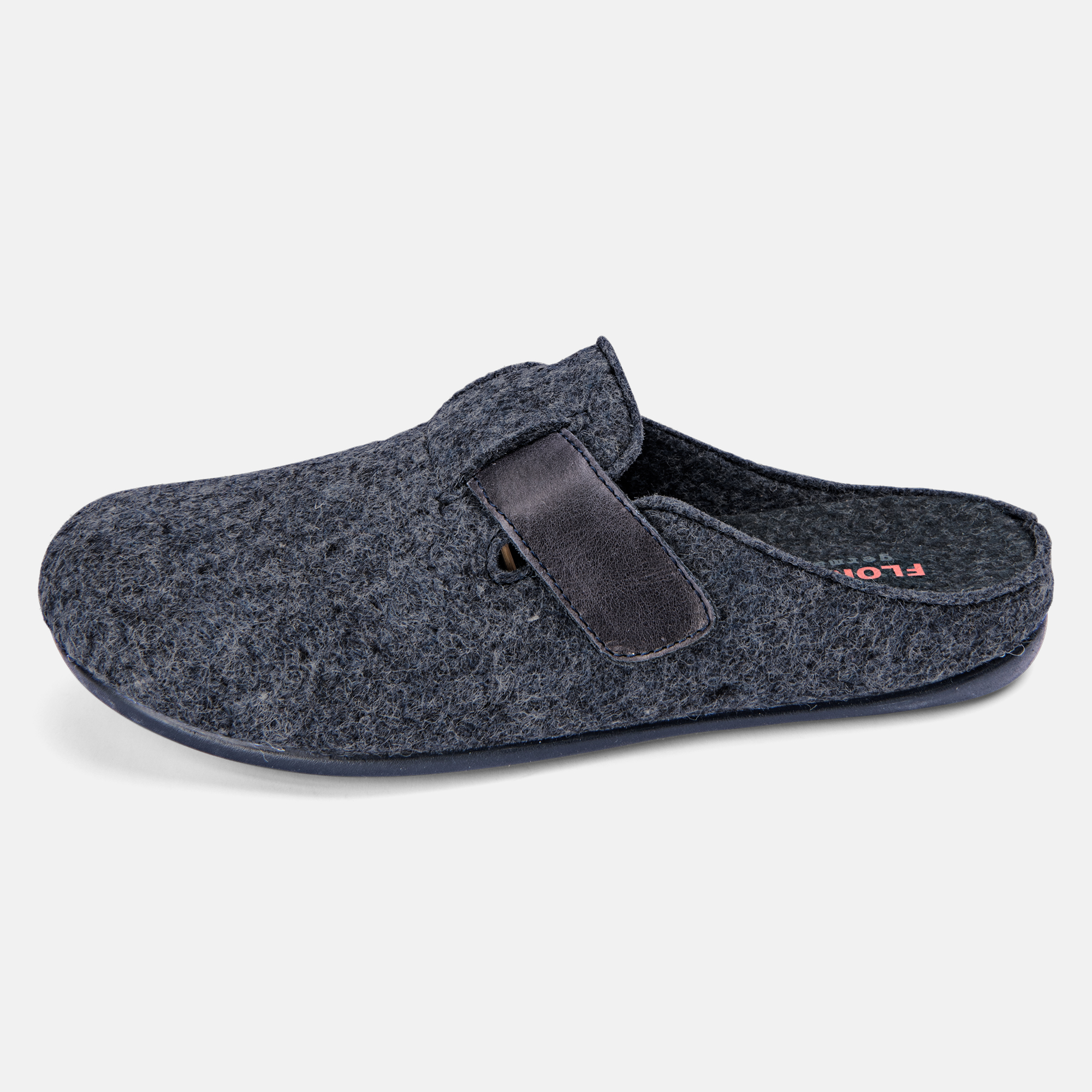 BÄR Schuhe Herrenschuhe Hausschuhe Bozen jeans Filz Seitenansicht