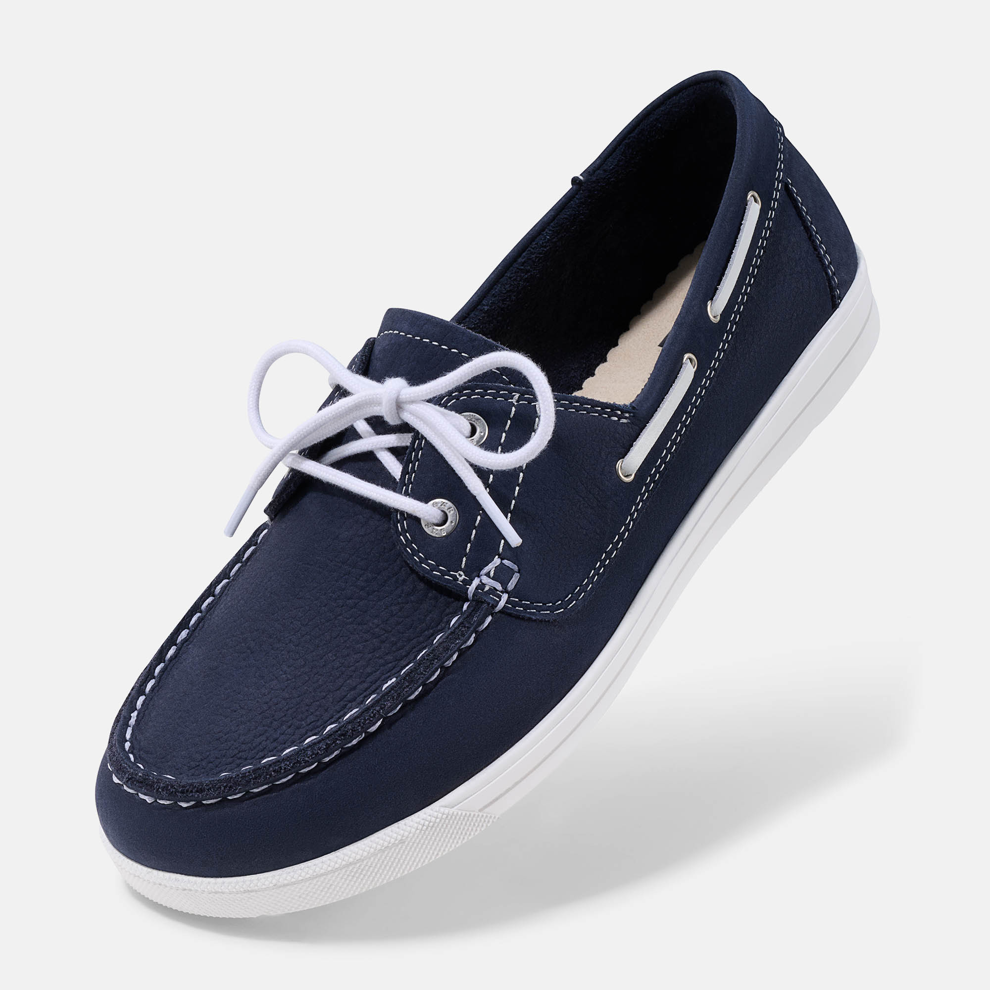 BÄR Schuhe Damenschuhe Freizeitschuhe Luzy blau/weiß Kalbnubukleder, Kalbnappaleder Produktbild