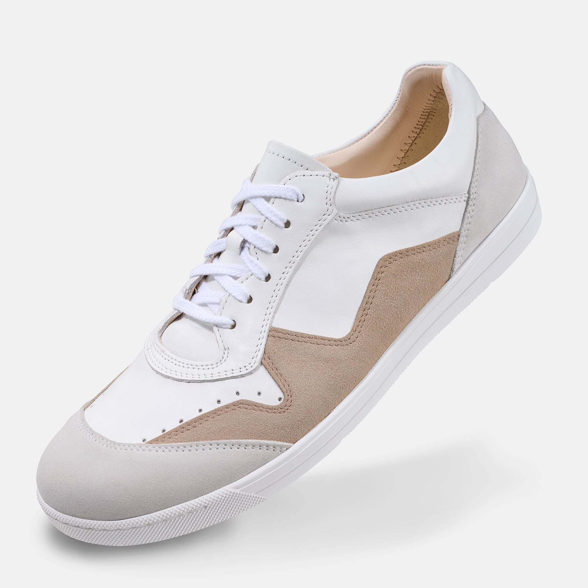 BÄR Schuhe Damenschuhe Freizeitschuhe Alea weiß/beige Kalbnappaleder, Kalbveloursleder Produktbild