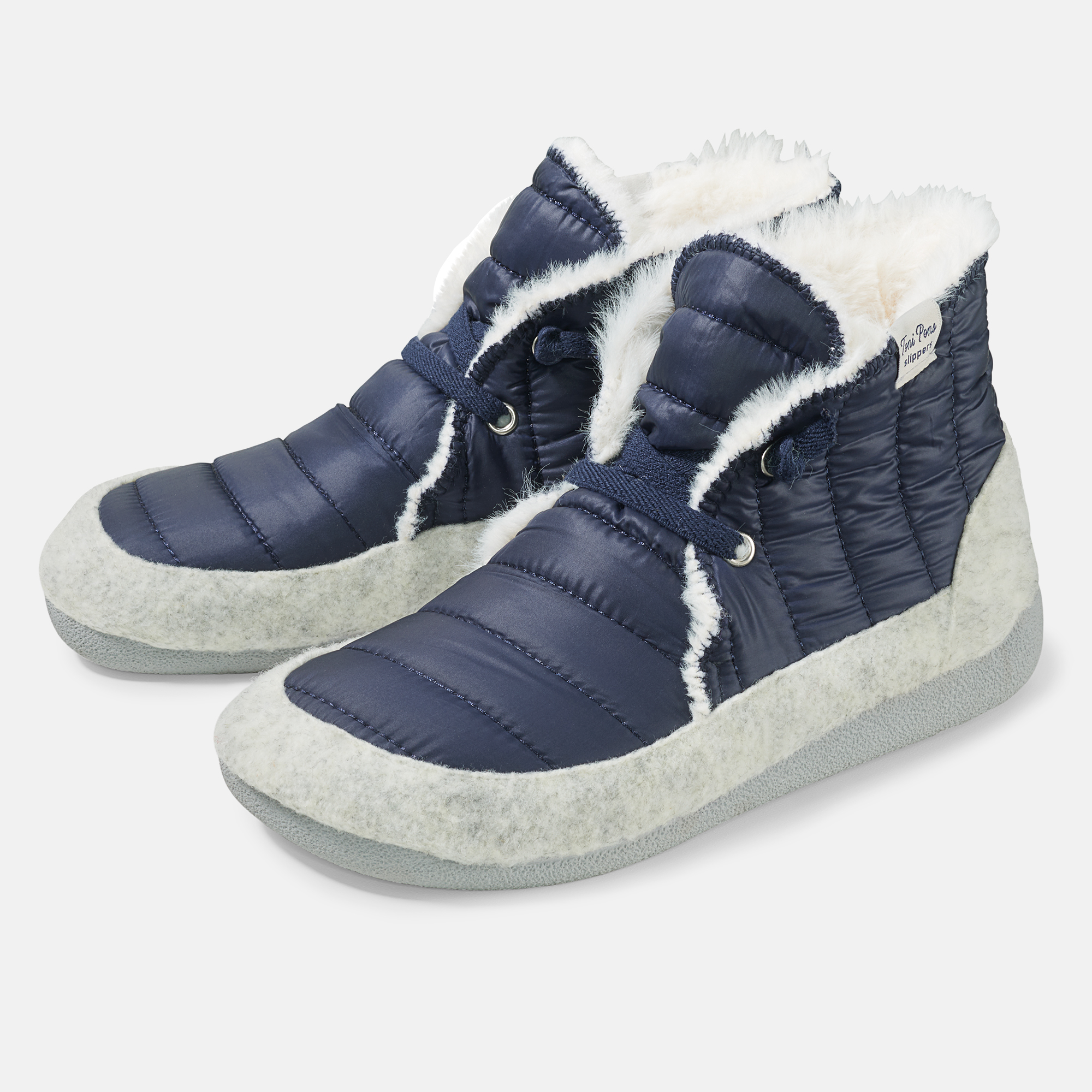 BÄR Schuhe Damenschuhe Hausschuhe Mady blau/beige Polyester Hauptbild