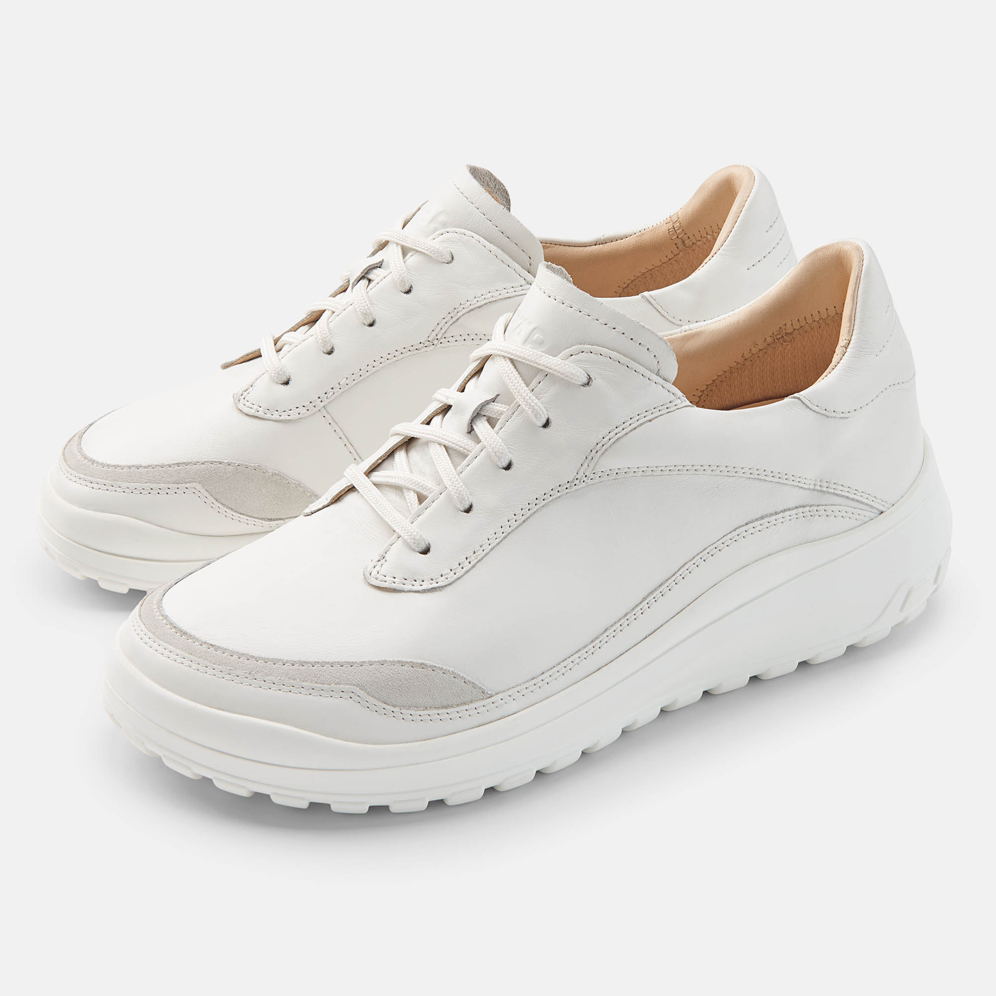 BÄR Schuhe Damenschuhe Alltag Quinn weiß Kalbnappaleder, Kalbveloursleder Hauptbild