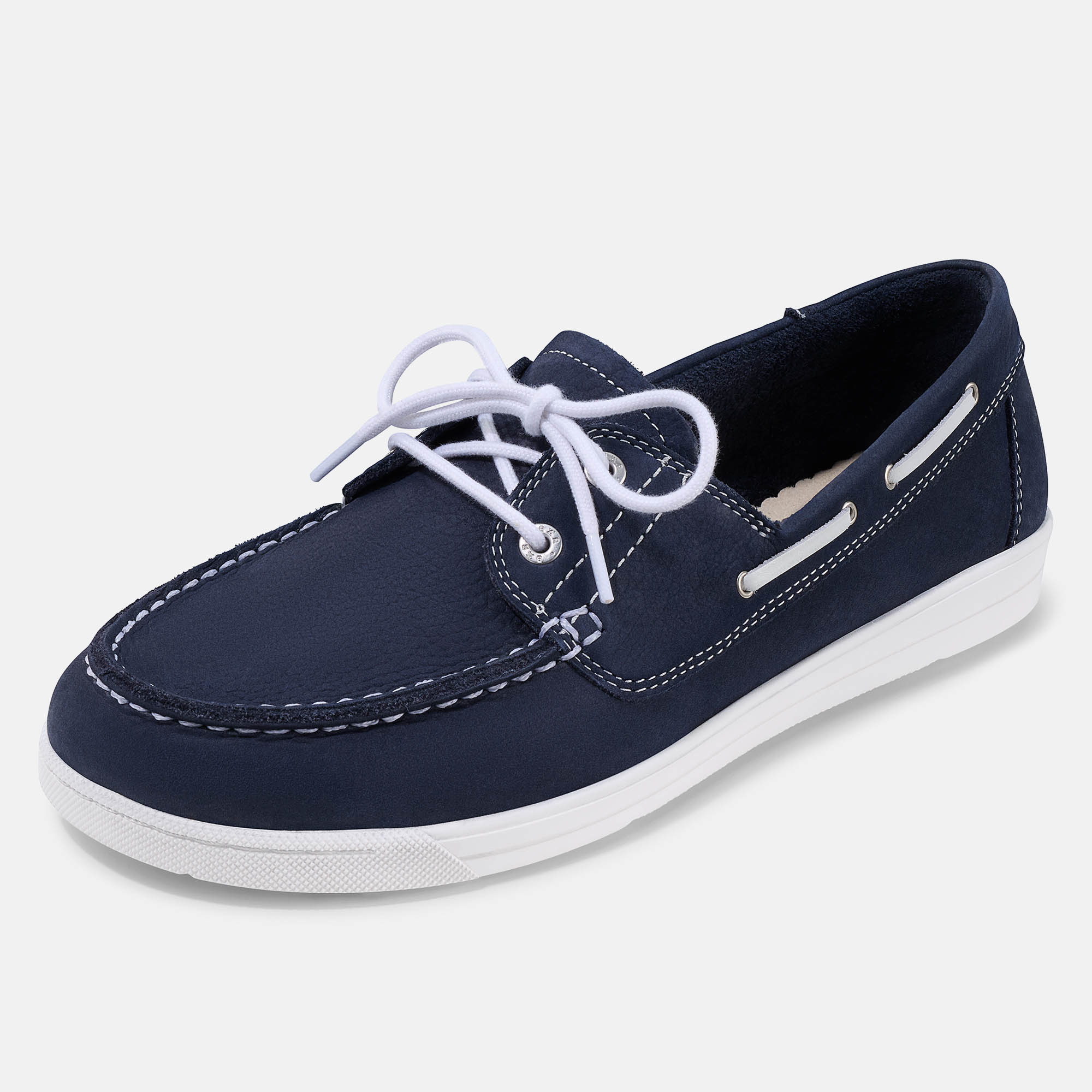 BÄR Schuhe Damenschuhe Freizeitschuhe Luzy blau/weiß Kalbnubukleder, Kalbnappaleder Produktbild